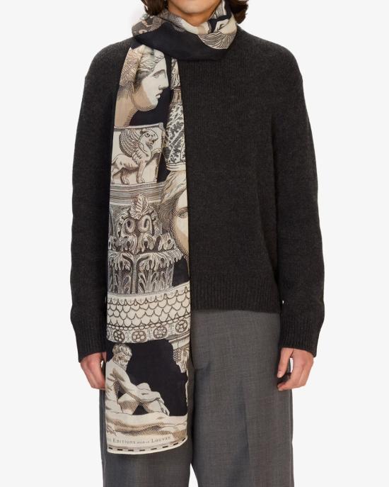 25FW 이누이 에디션 머플러/스카프 ET22ARC01 noir NERO MULTI - INOUI EDITION