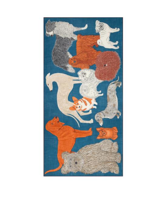 25FW 이누이 에디션 머플러/스카프 ET221TO34 blu canard BLU MULTI