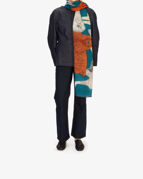 25FW 이누이 에디션 머플러/스카프 ET221TO34 blu canard BLU MULTI - INOUI EDITION