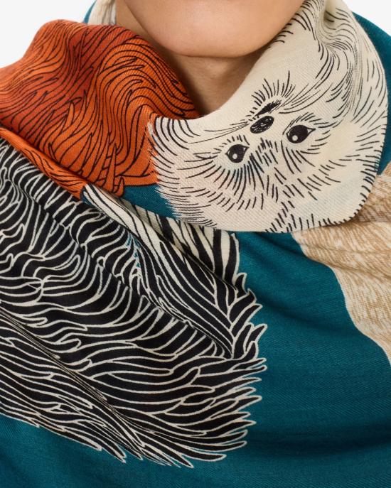 25FW 이누이 에디션 머플러/스카프 ET221TO34 blu canard BLU MULTI - INOUI EDITION