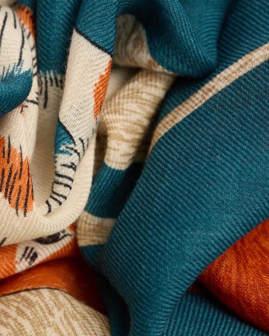 25FW 이누이 에디션 머플러/스카프 ET221TO34 blu canard BLU MULTI - INOUI EDITION