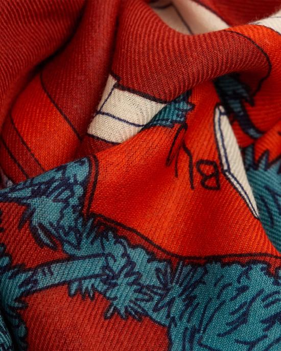 25FW 이누이 에디션 머플러/스카프 ET22VEG06 rouge ROSSO MULTI - INOUI EDITION