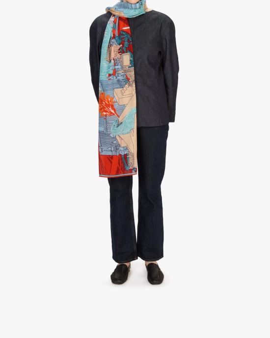 25FW 이누이 에디션 머플러/스카프 ET22VEG06 rouge ROSSO MULTI - INOUI EDITION