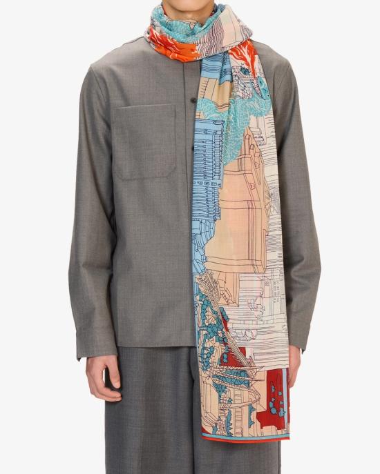 25FW 이누이 에디션 머플러/스카프 ET22VEG06 rouge ROSSO MULTI - INOUI EDITION