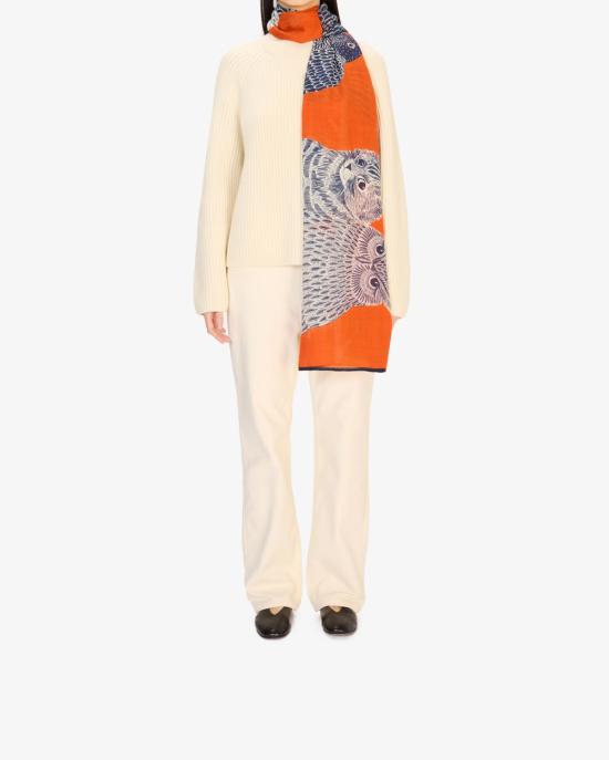 25FW 이누이 에디션 머플러/스카프 ET22CHO08 orange ARANCIONE MULTI - INOUI EDITION