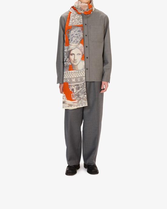 25FW 이누이 에디션 머플러/스카프 ET22ARC08 orange ARANCIONE MULTI - INOUI EDITION