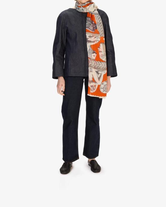 25FW 이누이 에디션 머플러/스카프 ET22ARC08 orange ARANCIONE MULTI - INOUI EDITION