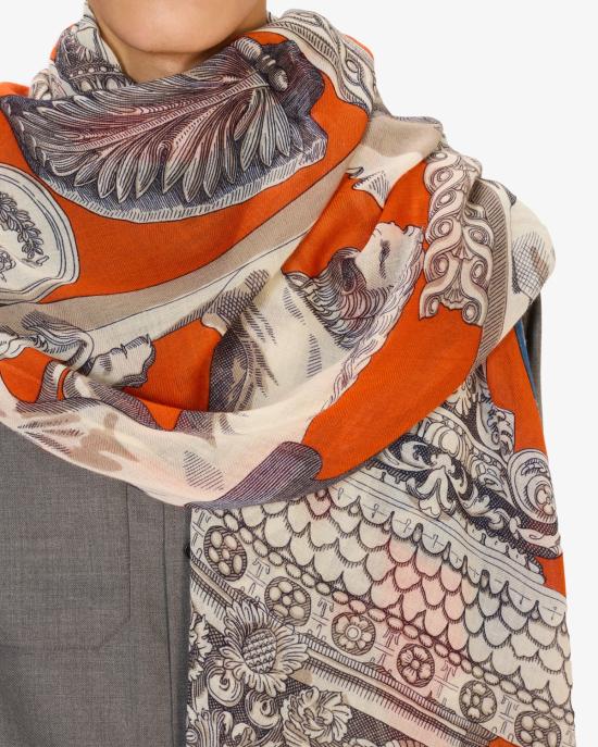 25FW 이누이 에디션 머플러/스카프 ET22ARC08 orange ARANCIONE MULTI - INOUI EDITION