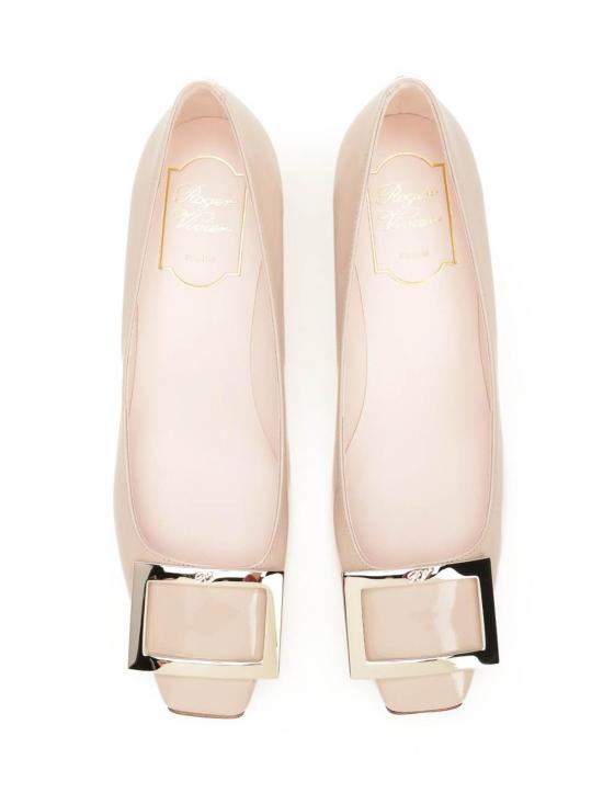 26FW 로저비비에 트럼펫 메탈 버클 펌프스 RVW44815280D1PC211 BEIGE - ROGER VIVIER