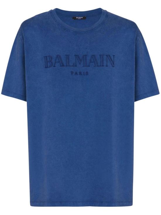 25SS 발망 반팔 티셔츠 DH1EG010BC72 SOS Blue