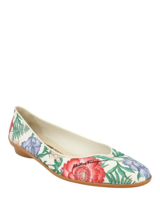  살바토레 페라가모 플랫 슈즈 01R351 744383 M 60076 6 White - SALVATORE FERRAGAMO