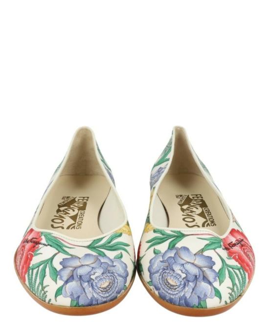  살바토레 페라가모 플랫 슈즈 01R351 744383 M 60076 6 White - SALVATORE FERRAGAMO