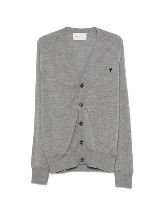 26SS 아미 톤온톤 하트 로고 알렉산드레 마티우시 울 가디건 HKC384 KN0039 0504 Grey