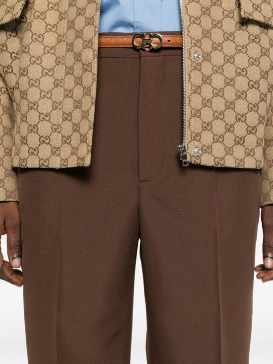 25FW 구찌 스트레이트 팬츠 851051ZAFKB2046 Brown - GUCCI