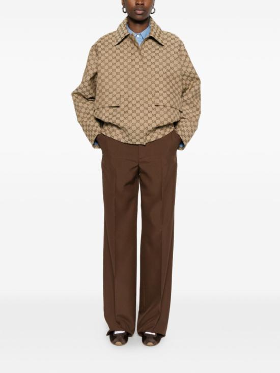 25FW 구찌 스트레이트 팬츠 851051ZAFKB2046 Brown - GUCCI