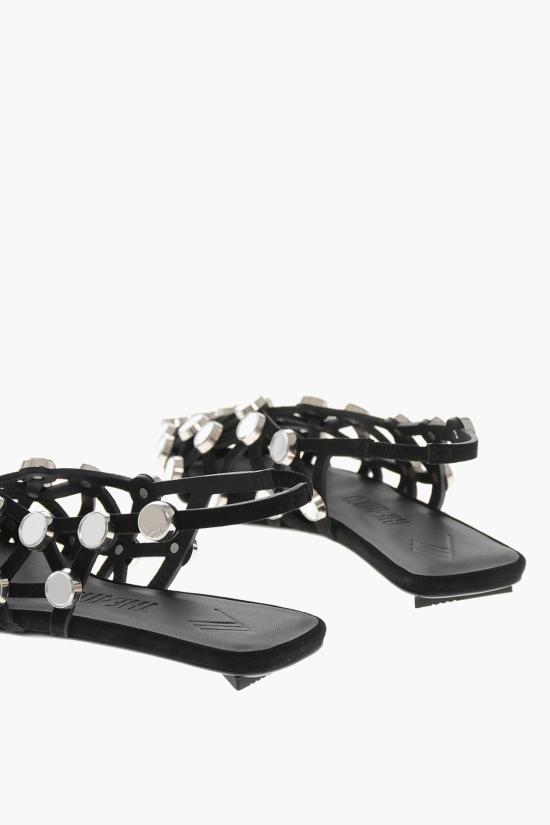  디 아티코 플랫 슈즈 246WSH00801LBT007SA 100 Black - THE ATTICO