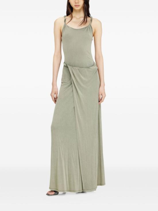 26SS 디젤 D 에스티가 맥시 드레스 A21867 0EPCJ 5GDA Green - DIESEL