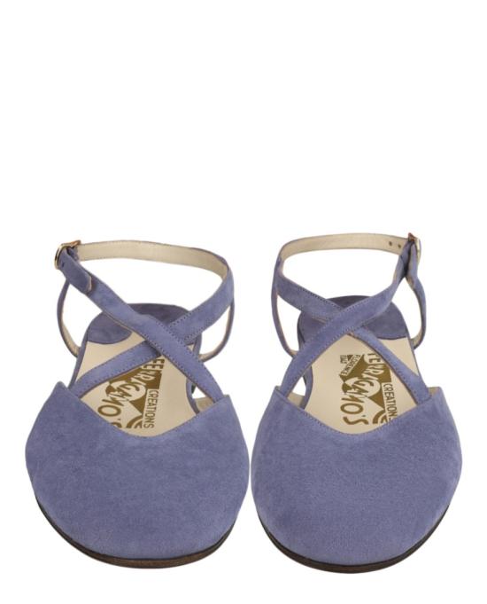  살바토레 페라가모 플랫 슈즈 01C108 747303 M 40045 6 Blue - SALVATORE FERRAGAMO