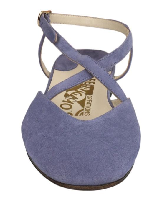  살바토레 페라가모 플랫 슈즈 01C108 747303 M 40045 6 Blue - SALVATORE FERRAGAMO
