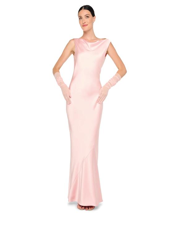 26SS 노마카말리 롱 원피스 ST1263SAP15838sleeveless low back drape gown