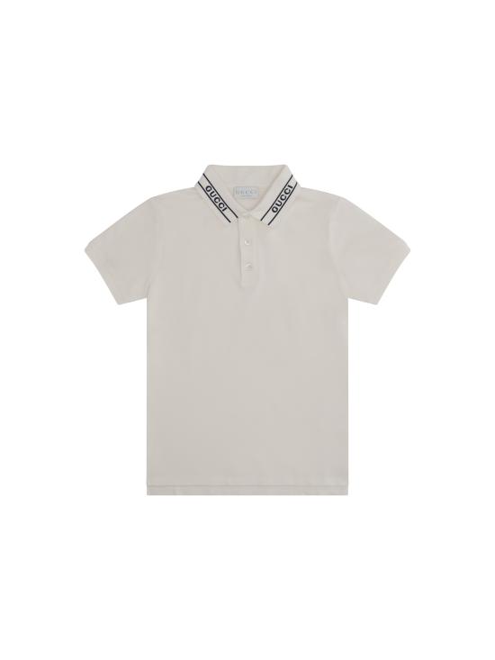 26SS [키즈] 구찌 폴로 셔츠 805405XJHNL 9024 WHITE
