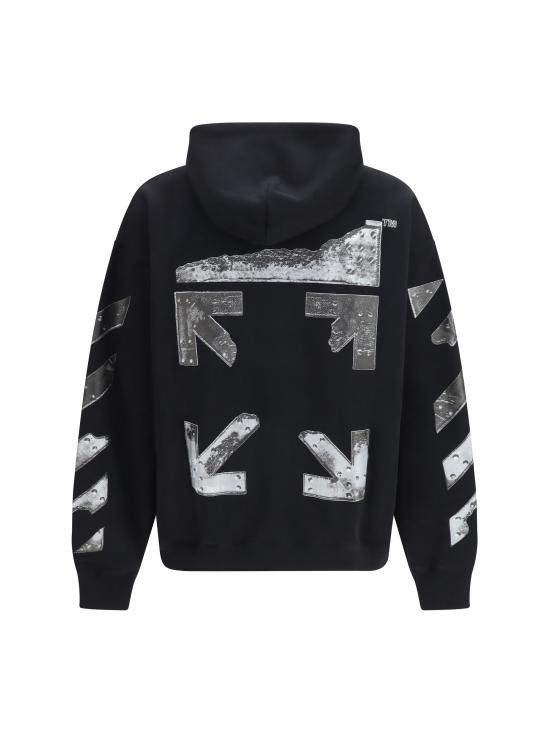 26SS 오프화이트 후드 티셔츠 44MBB085S26F001001 0001 BLACK - OFF WHITE