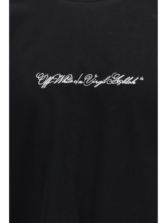 26SS 오프화이트 반팔 티셔츠 44MAA027S26J002001 0001 BLACK - OFF WHITE