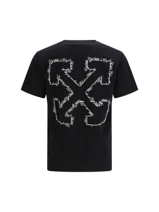 26SS 오프화이트 반팔 티셔츠 44MAA027S26J002001 0001 BLACK - OFF WHITE