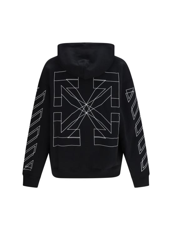 26SS 오프화이트 후드 티셔츠 44MBB085S26F006001 0001 BLACK - OFF WHITE