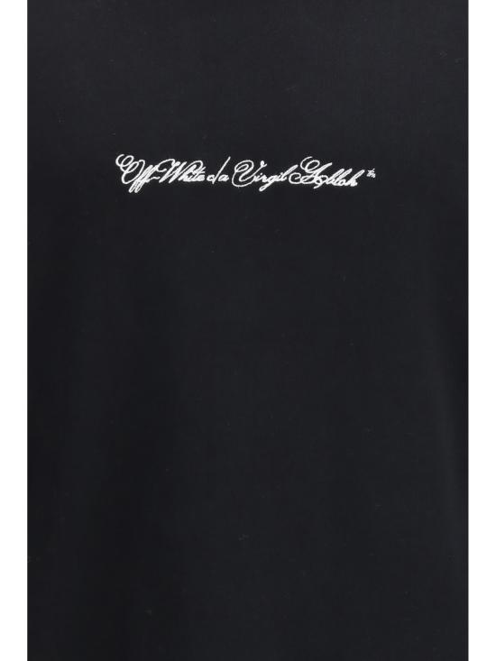 26SS 오프화이트 후드 티셔츠 44MBA054S26F001001 0001 BLACK - OFF WHITE