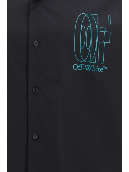 26SS 오프화이트 긴팔 셔츠 44XGG01FS26F001001 0001 BLACK - OFF WHITE