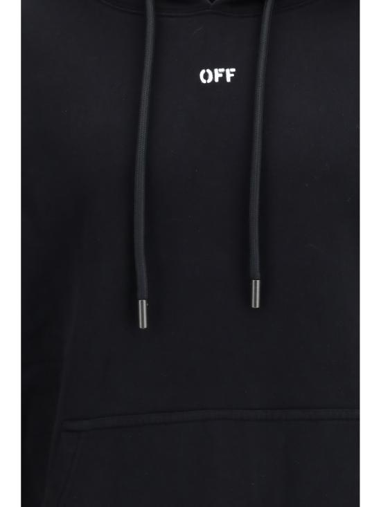 26SS 오프화이트 후드 티셔츠 44MBB085S26F005001 0001 BLACK - OFF WHITE