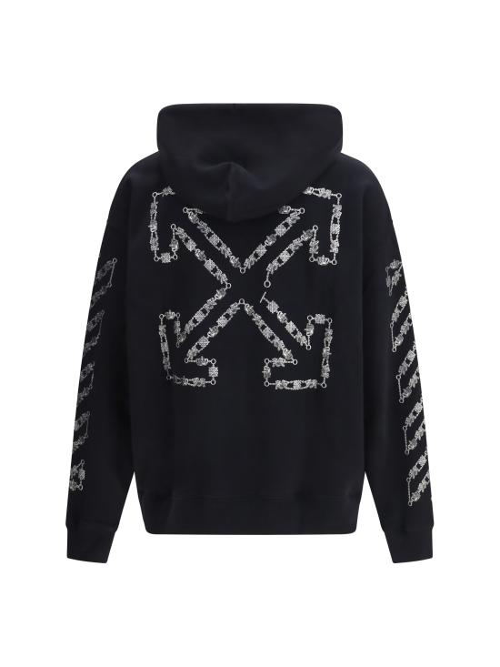 26SS 오프화이트 후드 티셔츠 44MBB085S26F005001 0001 BLACK - OFF WHITE