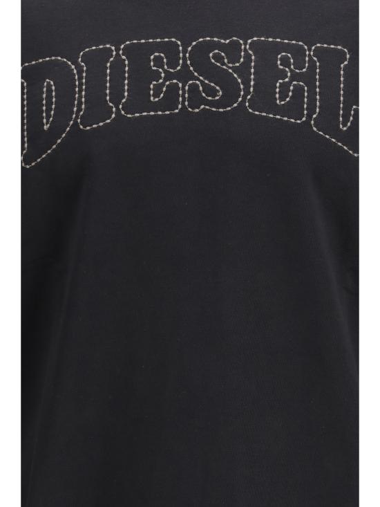 26SS 디젤 후드 티셔츠 A209790BMBJ 9XX BLACK - DIESEL