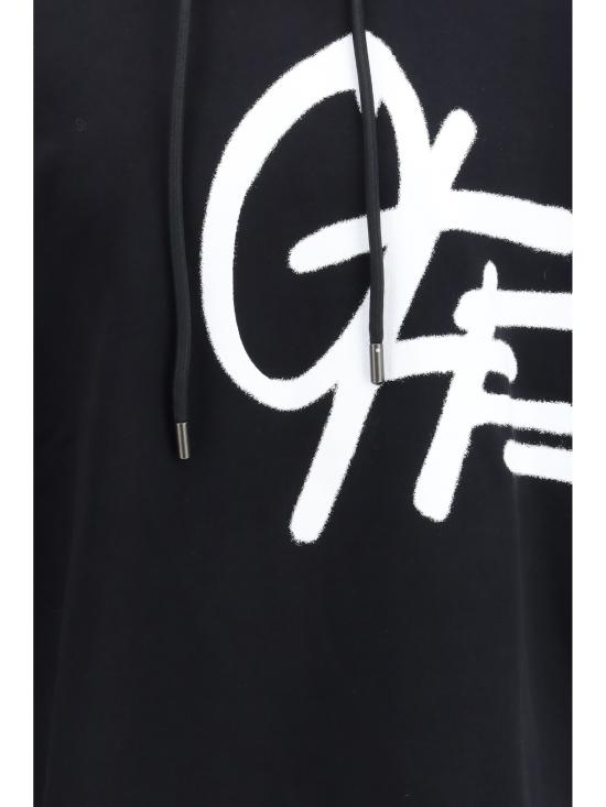 26SS 오프화이트 후드 티셔츠 44MBB12MS26F007001 0001 BLACK - OFF WHITE