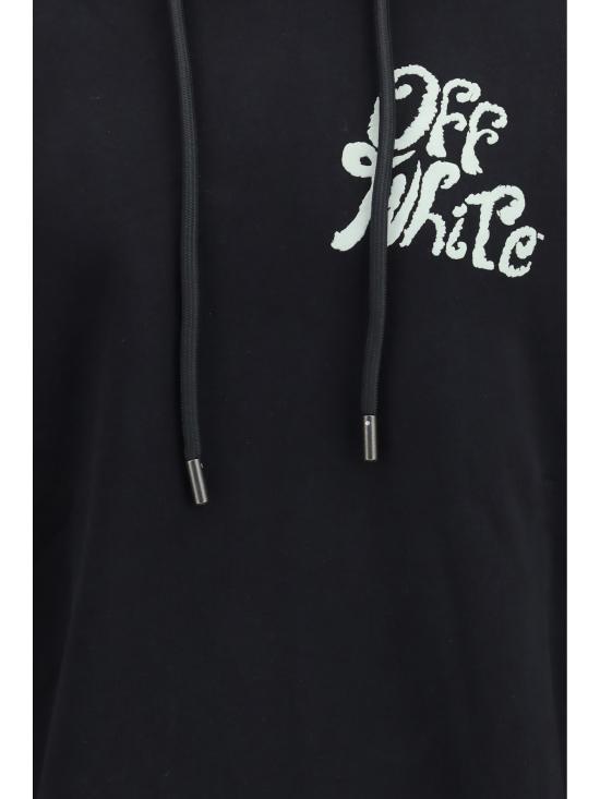 26SS 오프화이트 후드 티셔츠 44MBB12MS26F009001 0001 BLACK - OFF WHITE