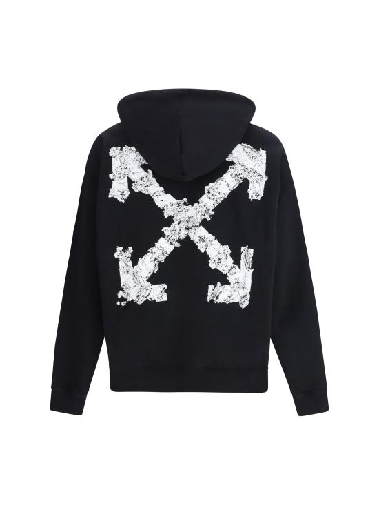 26SS 오프화이트 후드 티셔츠 44MBB085S26F00H001 0001 BLACK - OFF WHITE