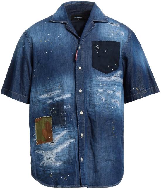  디스퀘어드2 데님 셔츠 S71DM0530S30341470 BLUE - DSQUARED2