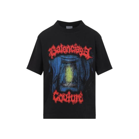 26SS 발렌시아가 반팔 티셔츠 850990 TUVD5 1000 BLACK - BALENCIAGA