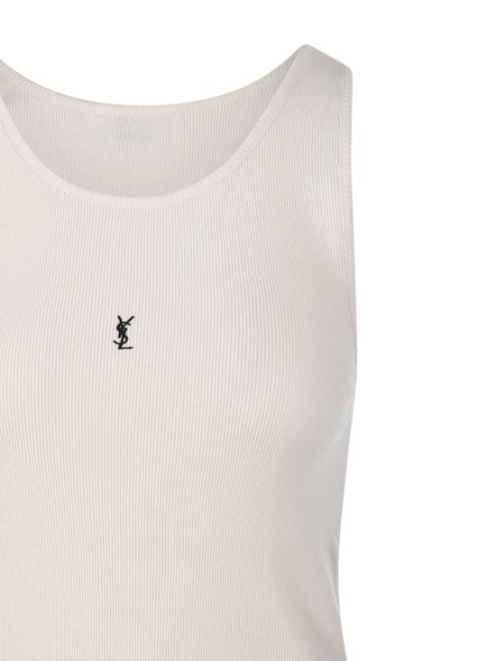 26SS 생로랑 민소매 티셔츠 823603 Y37EC 9469 NATUREL NOIR - SAINT LAURENT