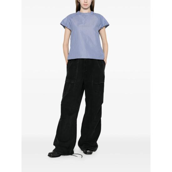 26SS 사카이 반팔 티셔츠 26 08392 421 BLUE WHITE - SACAI