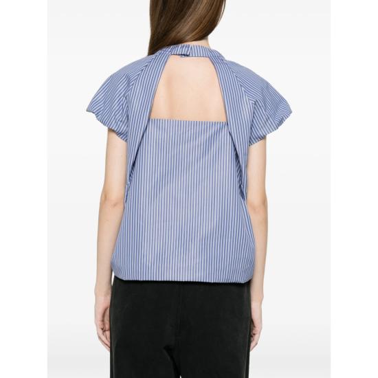 26SS 사카이 반팔 티셔츠 26 08392 421 BLUE WHITE - SACAI