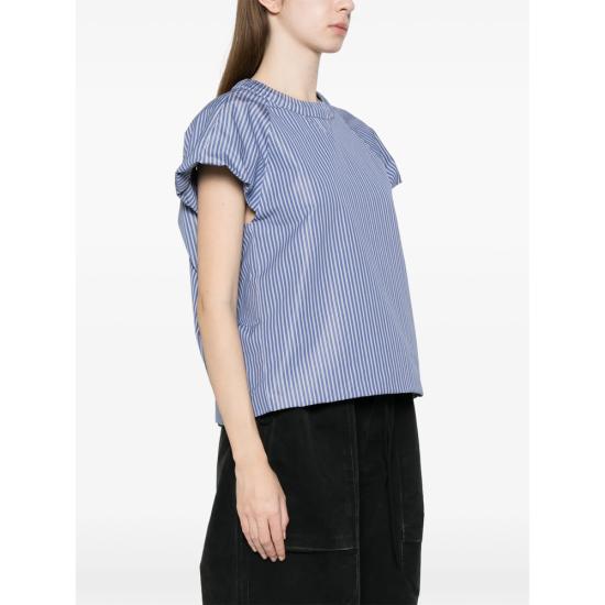 26SS 사카이 반팔 티셔츠 26 08392 421 BLUE WHITE - SACAI