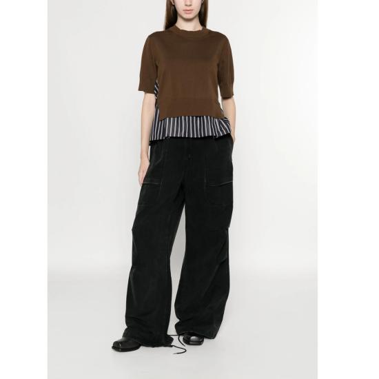 26SS 사카이 반팔 티셔츠 26 08402 634 BROWN BLUE - SACAI