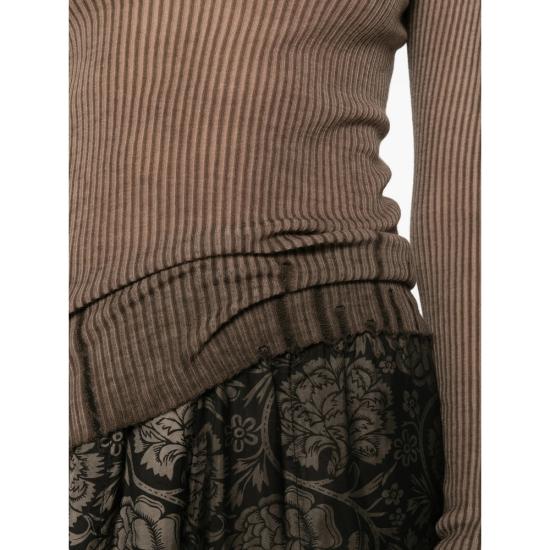 26SS 우마 왕 긴팔 티셔츠 UK7114 UW600 BROWN - UMA WANG