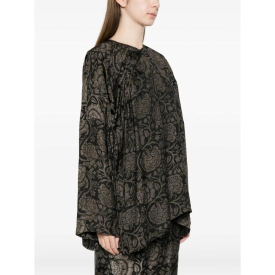 26SS 우마 왕 블라우스 UP1014 UW092 BLACK GREY - UMA WANG