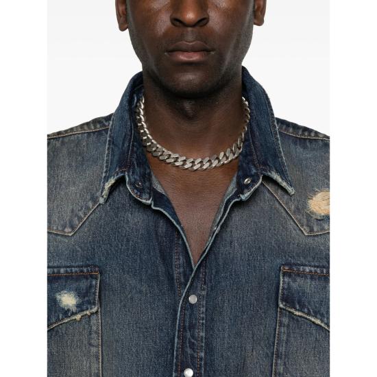 26SS 베트멍 데님 셔츠 ME76DS071D WOBLU BLUE - VETEMENTS