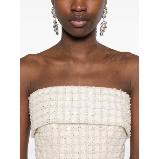 26SS 엘리 사브 롱 원피스 D1003 WHWHI NEUTRALS - ELIE SAAB