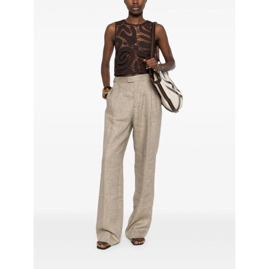 26SS 핑코 민소매 티셔츠 106438 A354 M05 BROWN - PINKO