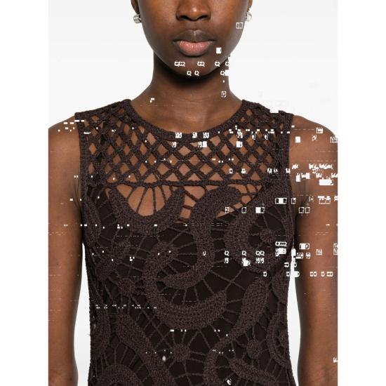 26SS 핑코 미디 원피스 106361 A354 M05 BROWN - PINKO